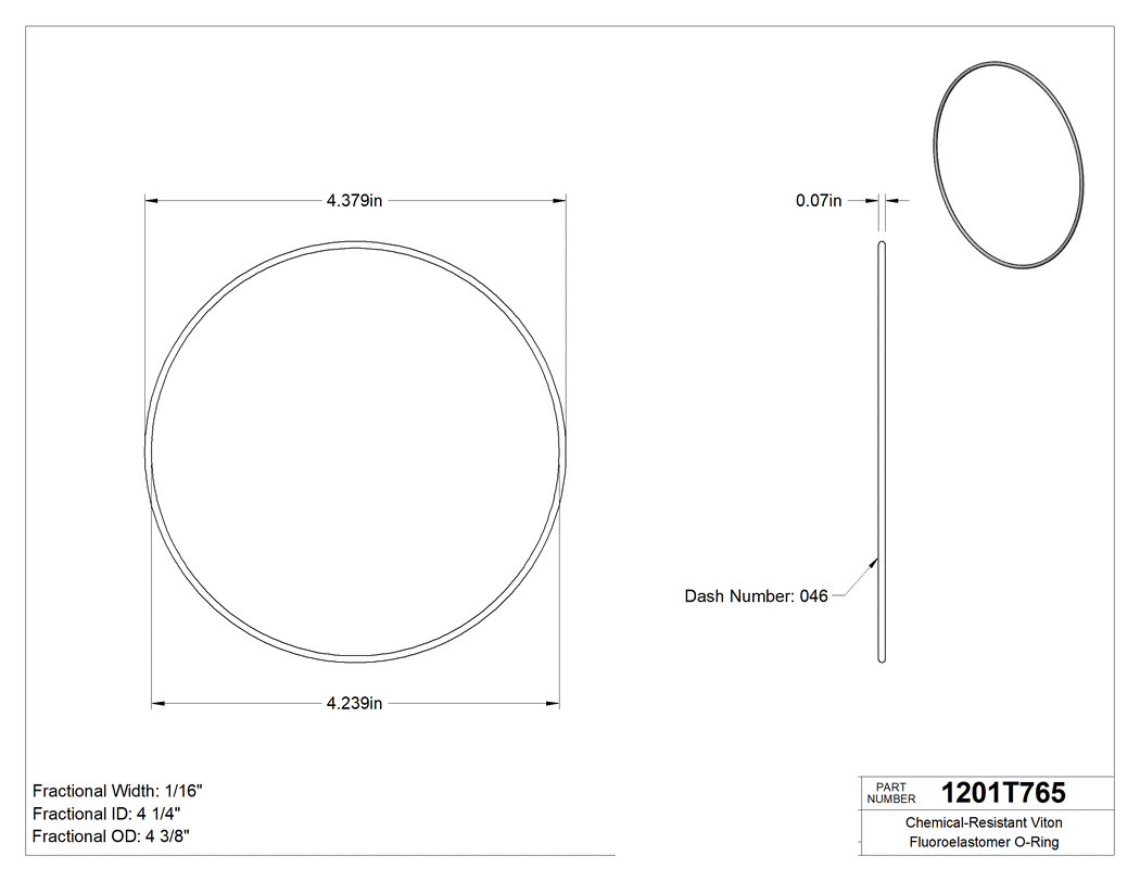 Technical drawing - 1201T765